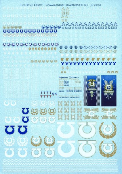 画像1: ◆直輸入品◆[ホルスヘレシー] Ultramarines Legion Transfer Sheet (1)