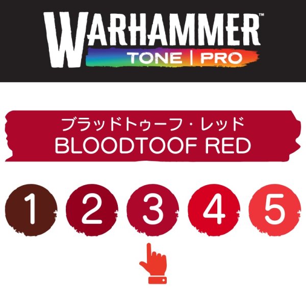 画像2: 【10月24日発売予定：予約】[ウォーハンマーカラー：TonePRO] 【3】ブラッドトゥーフ・レッド (2)