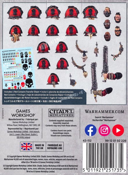 画像2: [ケイオス・スペースマリーン] レッドコルセア・アップグレード＆デカールシート (2)