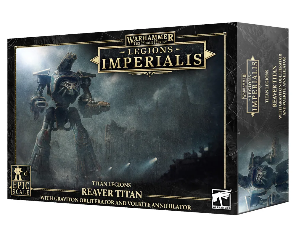 「レギオン・インペリアリス: リーヴァー・タイタン(グラヴトン・オブリタレイターとヴォルカイト・アナイアレイター装備)」画像