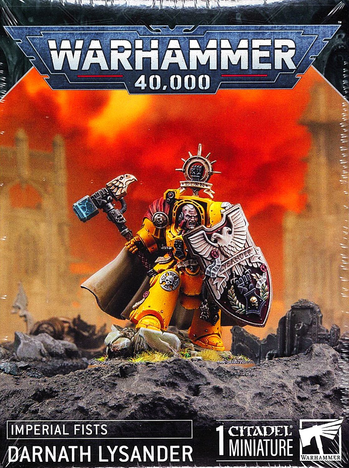 Warhammer 40 000 - Darnath Lysander (Imperial Fists) - Miniature En Plastique à Monter Et Peindre - 50mm