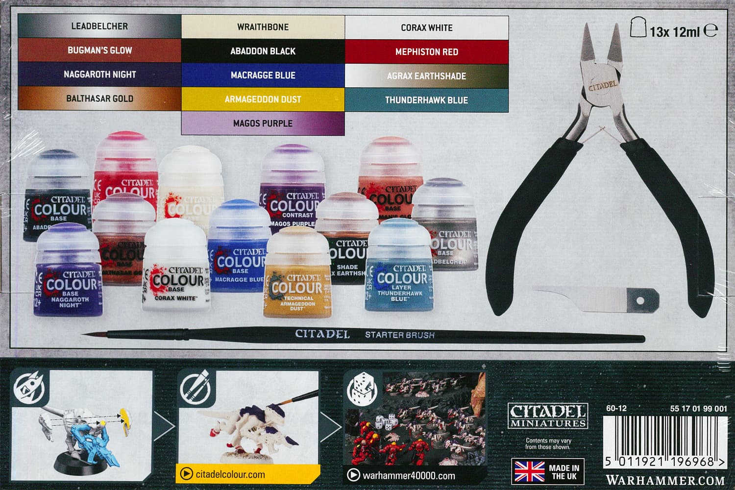WARHAMMER 40000: PAINTS+TOOLS